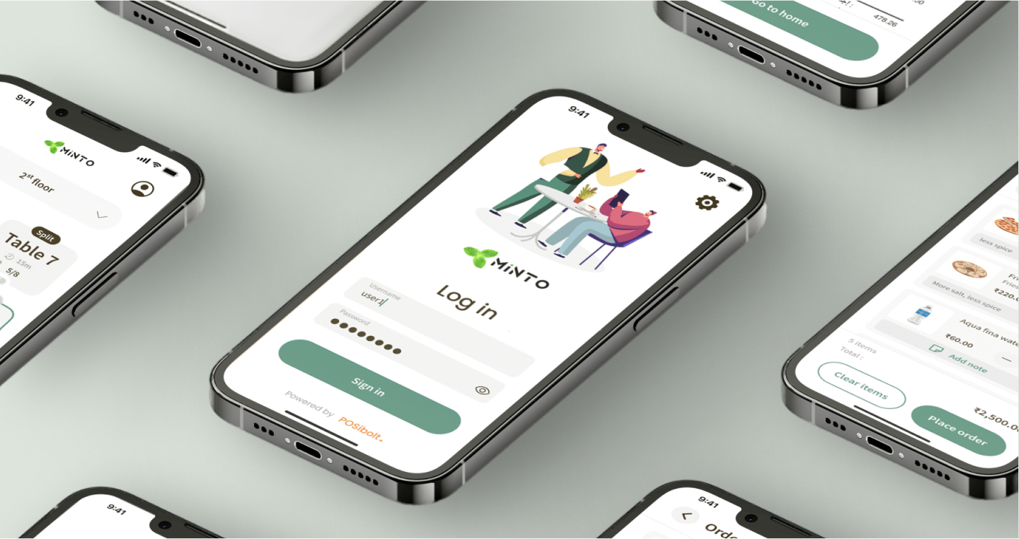 Minto Order Taking App design 3